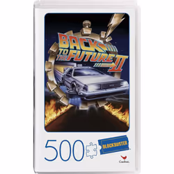 Back to the Future II Movie 500-Piece Puzzle in Plastic Retro Blockbuster VHS Video Case