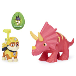 PAW Patrol , Dino Rescue Rubble and Dinosaur Action Figure Set, for Kids Aged 3 and up