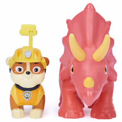PAW Patrol , Dino Rescue Rubble and Dinosaur Action Figure Set, for Kids Aged 3 and up