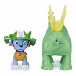 PAW Patrol , Dino Rescue Rocky and Dinosaur Action Figure Set, for Kids Aged 3 and up