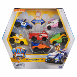 PAW Patrol , True Metal Movie Gift Pack of 6 Collectible Preschool Toys, 1:55 Scale Die-Cast Toy Cars, Kids Toys for Boys & G ...