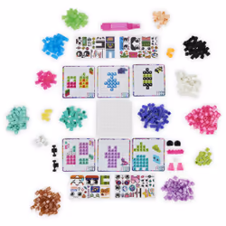 Pixobitz , Exclusive Creator Pack with 522 Water Fuse Beads, Decos and Accessories, Makes 3D and 2D Creations with No Heat, Arts and Crafts Kids Toys