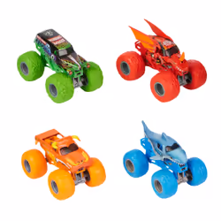 Monster Jam , Tough Treads Set, Official El Toro Loco, Megalodon, Grave Digger, and Bakugan Dragonoid Die-Cast Monster Trucks ...