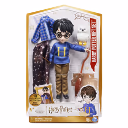 Wizarding World Harry Potter, 8-inch Harry Potter Doll Gift Set with Invisibility Cloak and 5 Doll Accessories, Kids Toys for Ages 6 and up