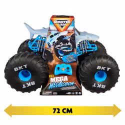 Monster Jam , Official Mega Megalodon All-Terrain Remote Control Monster Truck for Boys and Girls, 1:6 Scale, Kids Toys for Ages 4-6+