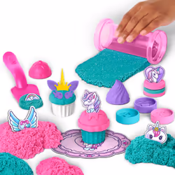 Kinetic Sand Shimmer, Unicorn Bake Shoppe Playset, 16oz (Shimmer Teal and Pink Neon), 8 Unicorn Tools, Sensory Toys for Kids Ages 3 and up - Additional view 3