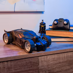 DC Comics , Batman Batmobile Remote Control Car, Easy to Drive with 4-inch Batman Figure, Kids Toys for Boys and Girls Ages 4 and Up