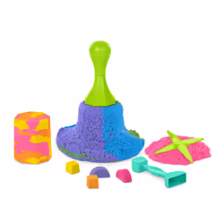 Kinetic Sand , Squish N’ Create Playset, with 13.5oz of Blue, Yellow, and Pink Play Sand, 5 Tools, Sensory Toys for Kids Ages 3 and Up - Additional view 7