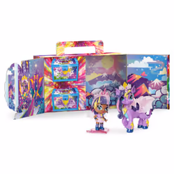 Hatchimals Pixies Riders, Moonlight Mia Pixie and Unicornix Glider Hatchimal Set with Mystery Feature