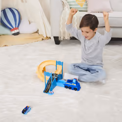 PAW Patrol , True Metal Chase Rescue Track Set with Exclusive Chase Die-Cast Vehicle, 1:55 Scale
