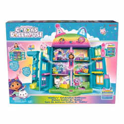 Gabby's Dollhouse , Purrfect Dollhouse with 2 Toy Figures, 8 Furniture Pieces, 3 Accessories, 2 Deliveries and Sounds, Kids T ...
