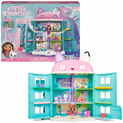 Gabby's Dollhouse , Purrfect Dollhouse with 2 Toy Figures, 8 Furniture Pieces, 3 Accessories, 2 Deliveries and Sounds, Kids Toys for Ages 3 and up
