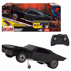 DC Comics The Batman Turbo Boost Batmobile, Remote Control Car with Official Batman Movie Styling Kids Toys, Car, 1:15, 4 yr( ...