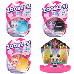 Zoobles Kosmic Kitty Transforming Collectible Figure and Happitat Accessory, Animal, 5 yr(s), Multicolour