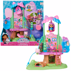 Gabby's Dollhouse Transforming Garden Treehouse Playset with Lights, 2 Figures, 5 Accessories, 1 Delivery, 3 Furniture, Kids ...
