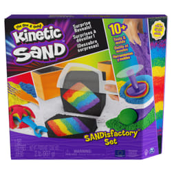 Kinetic Sand Sandisfactory Set, 2lbs of Colored and Black , Over 10 Tools, Made w/ Natural Sand, Play Sand Sensory Toys for Kids 3 and Up