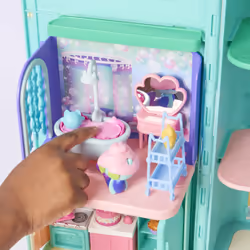 Gabby's Dollhouse Primp and Pamper Bathroom with MerCat Figure, 3 Accessories, 3 Furniture and 2 Deliveries, Kids Toys for Ages 3 and up - Additional view 4