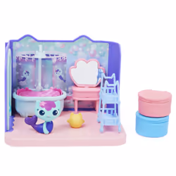 Gabby's Dollhouse Primp and Pamper Bathroom with MerCat Figure, 3 Accessories, 3 Furniture and 2 Deliveries, Kids Toys for Ages 3 and up - Additional view 7