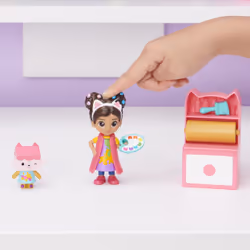 Gabby's Dollhouse , Art Studio Set with 2 Toy Figures, 2 Accessories, Delivery and Furniture Piece, Kids Toys for Ages 3 and up - Additional view 4