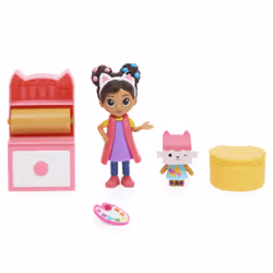 Gabby's Dollhouse , Art Studio Set with 2 Toy Figures, 2 Accessories, Delivery and Furniture Piece, Kids Toys for Ages 3 and up - Additional view 7