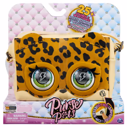 Purse Pets , Leoluxe Leopard Interactive Pet Toy & Crossbody Kids Purse with Over 25 Sounds and Reactions, Shoulder Bag for G ...