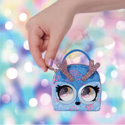 Purse Pets Micros, Denim Deerie Stylish Small Purse with Eye Roll Feature, Kids Toys for Girls Aged 5 and up
