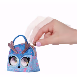 Purse Pets Micros, Denim Deerie Stylish Small Purse with Eye Roll Feature, Kids Toys for Girls Aged 5 and up