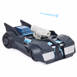 DC Comics Batman, Tech Defender Batmobile, Transforming Vehicle with Blaster Launcher, Car, Batman, 4 yr(s), Black