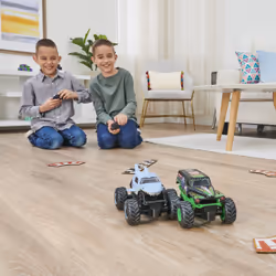 Monster Jam , Official Grave Digger Vs. Megalodon Racing Rivals Remote Control Trucks, 1:24 Scale