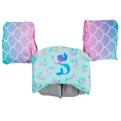 SwimWays Swim Trainer  US Coast Guard Approved Life Vest Kids Swim Vest  Arm Floaties & Life Jackets for Kids 33-55 lbs  Mermaid