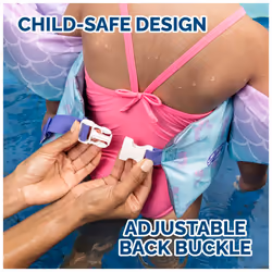 SwimWays Swim Trainer  US Coast Guard Approved Life Vest Kids Swim Vest  Arm Floaties & Life Jackets for Kids 33-55 lbs  Mermaid