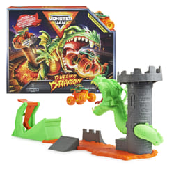 Monster Jam Dueling Dragon Playset with Exclusive 1:64 Scale Dragon Monster Truck