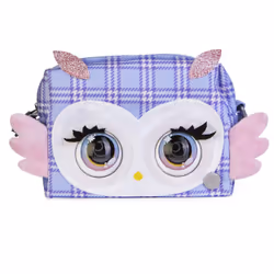 Purse Pets , Print Perfect Hoot Couture Owl, Interactive Pet Toy and Handbag with over 30 Sounds and Reactions, Kids Toys for Girls Ages 5 and up