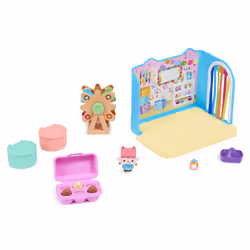 Gabby's Dollhouse , Baby Box Cat Craft-A-Riffic Room with Exclusive Figure, Accessories, Furniture and Dollhouse Delivery, Kids Toys for Ages 3 and up