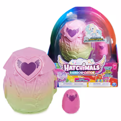 Hatchimals CollEGGtibles, Rainbow-cation Family Hatchy Home Playset with 3 Characters & up to 3 Surprise Babies (Style May Va ...
