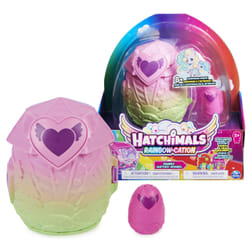 Hatchimals CollEGGtibles, Rainbow-cation Family Hatchy Home Playset with 3 Characters & up to 3 Surprise Babies (Style May Vary), Kids Toys for Girls