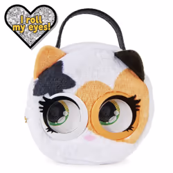 Purse Pets Micros, 24K Kitt-tea Stylish Small Purse with Eye Roll Feature, Kids Toys for Girls Aged 5 and up