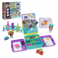 Pixobitz Studio with 500 Water Fuse Beads, Decos and Accessories, Makes 3D Creations with No Heat, Arts and Crafts Kids Toys ...