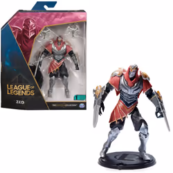 League of Legends , 6-Inch Zed Collectible Figure w/ Premium Details and 2 Accessories, The Champion Collection, Collector Gr ...