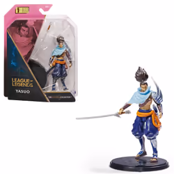 League of Legends 4-Inch Yasuo Collectible Figure w/ Premium Details and Sword Accessory, The Champion Collection, Collector  ...