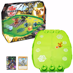 Bakugan Evo Battle Arena, Includes Exclusive Leonidas , 2 Cards and BakuCores, Neon Game Board for Collectibles, Ages 6 and U ...