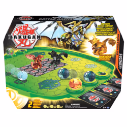 Bakugan Evo Battle Arena, Includes Exclusive Leonidas , 2 Cards and BakuCores, Neon Game Board for Collectibles, Ages 6 and Up