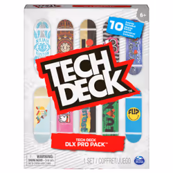 Tech Deck , DLX Pro 10-Pack of Collectible Fingerboards, For Skate Lovers, Kids Toy for Ages 6 and up, Finger board set, 6 yr ...