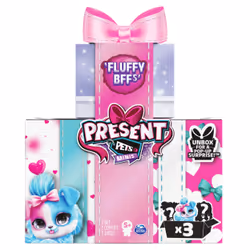 Present Pets Minis, Fluffy BFFs 3-Pack of 3-inch Plush Toys, Kids Toys for Girls Aged 5 and up, Toy animals, 5 yr(s)