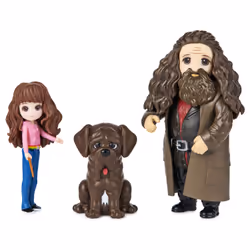 Wizarding World Harry Potter, Magical Minis Hermione and Rubeus Hagrid Friendship Set with Creature, Kids Toys for Ages 5 and ...