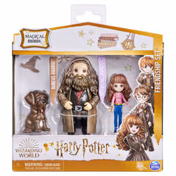 Wizarding World Harry Potter, Magical Minis Hermione and Rubeus Hagrid Friendship Set with Creature, Kids Toys for Ages 5 and up