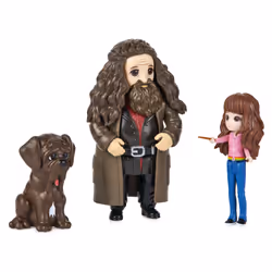 Wizarding World Harry Potter, Magical Minis Hermione and Rubeus Hagrid Friendship Set with Creature, Kids Toys for Ages 5 and up