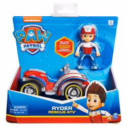 PAW Patrol , Ryder’s Rescue ATV Vehicle with Collectible Figure, for Kids Aged 3 and up, Car, PAW Patrol, 3 yr(s), Multicolou ...