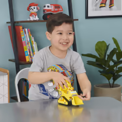 PAW Patrol Rubble’s Deluxe Movie Transforming Toy Car with Collectible Action Figure