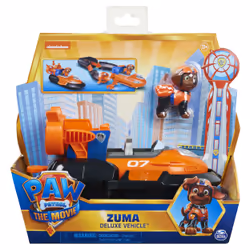 PAW Patrol , Zuma’s Deluxe Movie Transforming Toy Car with Collectible Action Figure, Kids Toys for Ages 3 and up, Boat, 3 yr ...